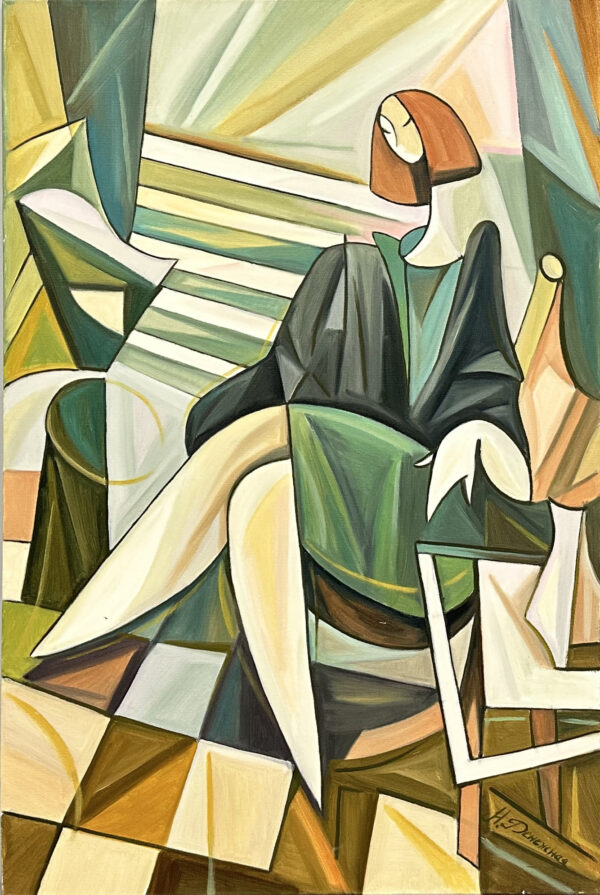 "Emerald Contemplation" - original oil painting by Nadezhda Segal Emerald Contemplation oil painting by Nadezhda Segal