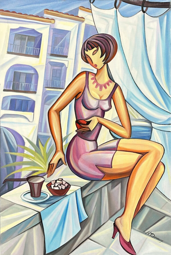 "Morning on the Terrace" - original oil painting by Nadezhda Segal Morning on the Terrace oil painting by Nadezhda Segal