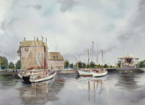 "English Landscape" - original watercolor painting by Oksana Kaida English Landscape watercolor painting by Oksana Kaida