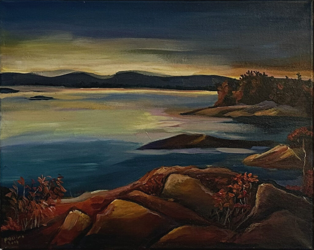 Twilight Shore oil painting by Polya Tatievsky