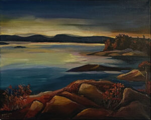 "Twilight Shore" - original oil painting by Polya Tatievsky Twilight Shore oil painting by Polya Tatievsky